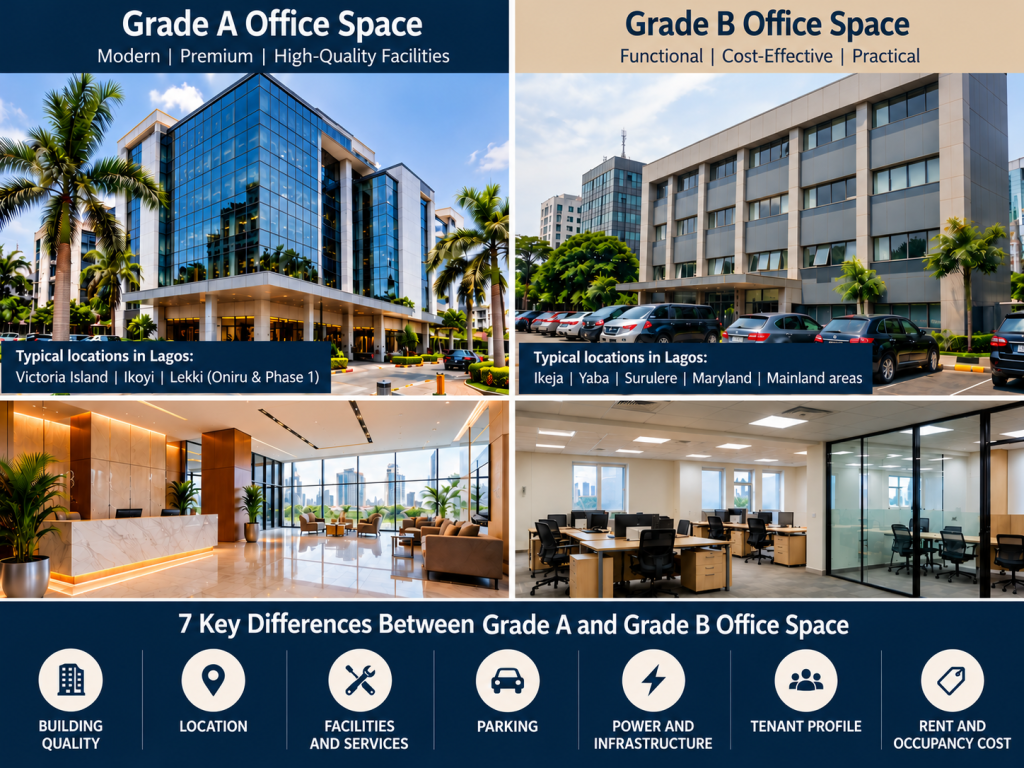 Grade A vs Grade B Office Spaces in Lagos